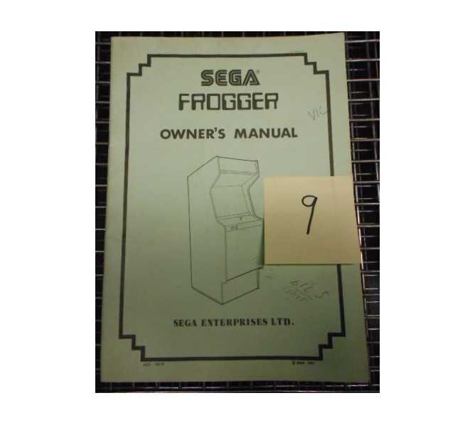 FROGGER Video Arcade Machine Game Owner's Manual for sale by SEGA #9