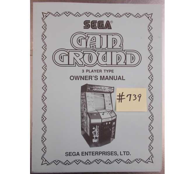 GAIN GROUND Arcade Machine Game OWNER'S MANUAL #739 for sale  