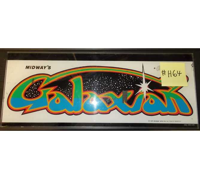 GALAXIAN Arcade Machine Game Overhead Header Marquee #H64 for sale by NAMCO 