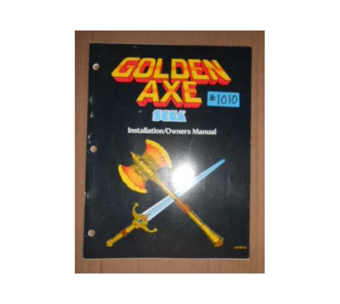 GOLDEN AXE Arcade Machine Game INSTALLATION / OWNERS MANUAL #1010 for sale  