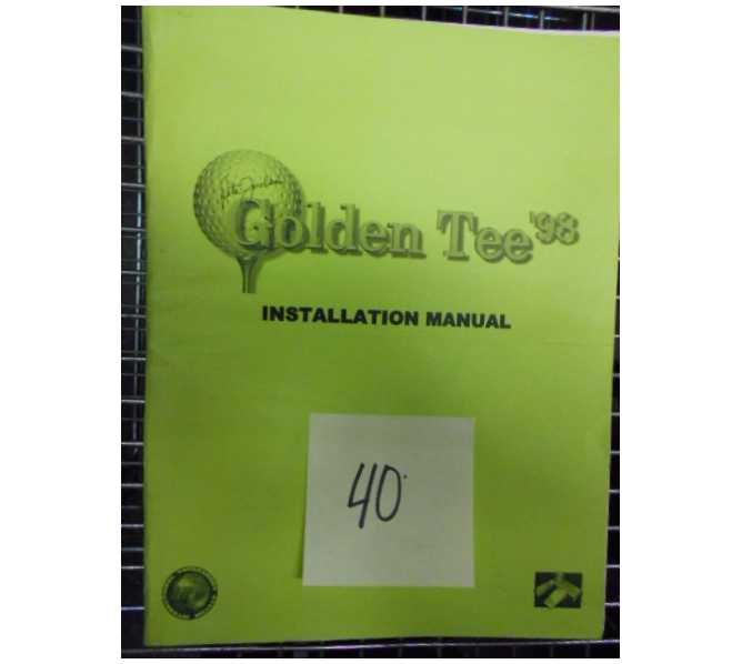 GOLDEN TEE '98 Arcade Machine Game Installation Manual #39 