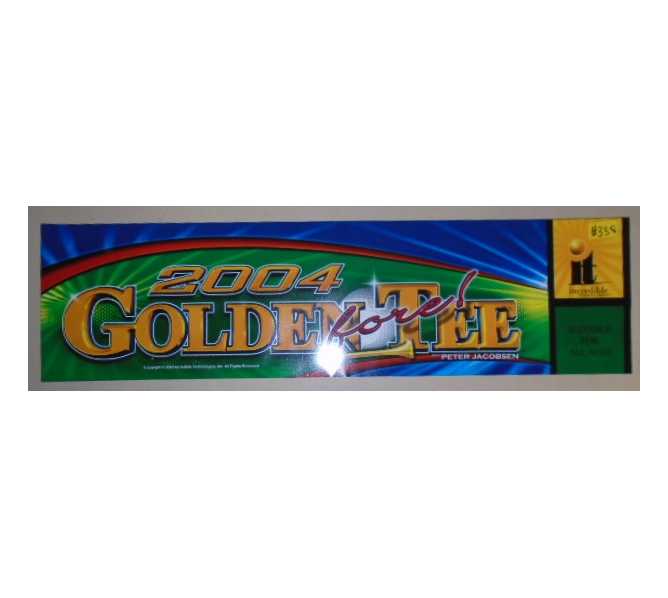 GOLDEN TEE 2004 Arcade Game Machine Vinyl HEADER #338 for sale by IT 