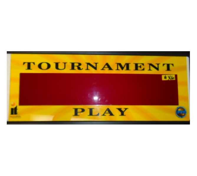 GOLDEN TEE TOURNAMENT PLAY Arcade Machine Game Overhead Marquee PLEXIGLASS Header for sale #X6 