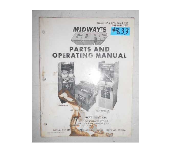 GORF Arcade Machine Game PARTS and OPERATING MANUAL & SCHEMATICS #833 for sale 