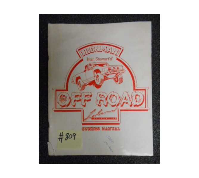 IRONMAN IVAN STEWART'S OFF ROAD Arcade Machine Game OWNER'S MANUAL #809 for sale  