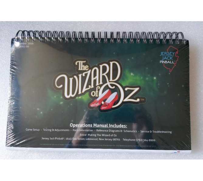 JERSEY JACK WIZARD OF OZ Pinball Machine Operations Manual 
