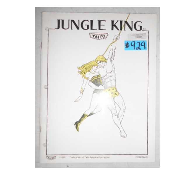 JUNGLE KING Arcade Machine Game MANUAL with SCHEMATICS #929 for sale   