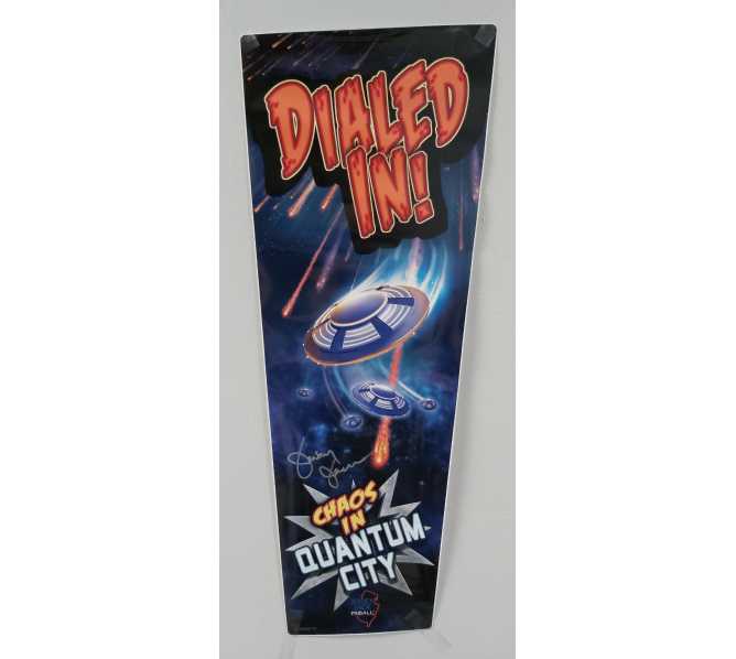 Jersey Jack DIALED IN Pinball Machine Game Backbox Head Decal #61-006007-00 - Signed by Jersey Jack