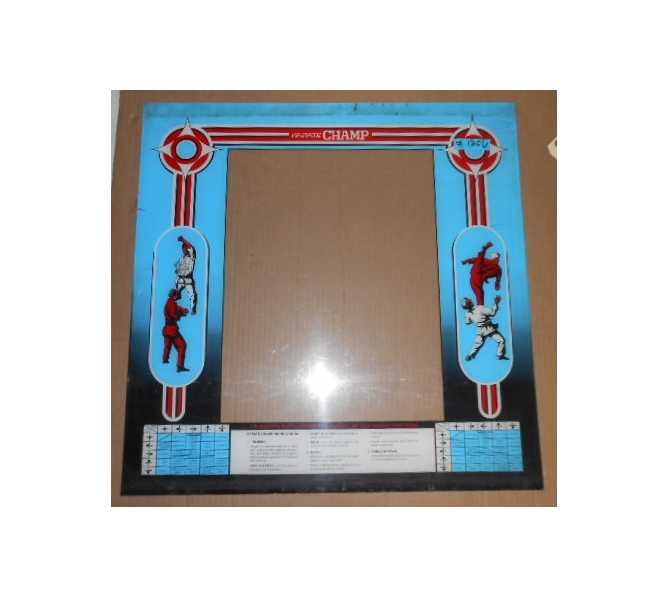 KARATE CHAMP Arcade Machine Game Plexiglass Marquee Graphic Artwork #1206 for sale  