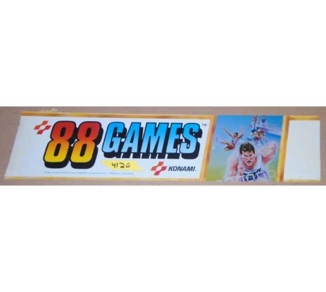 KONAMI '88 GAMES Arcade Game Machine FLEXIBLE HEADER #4126 for sale 