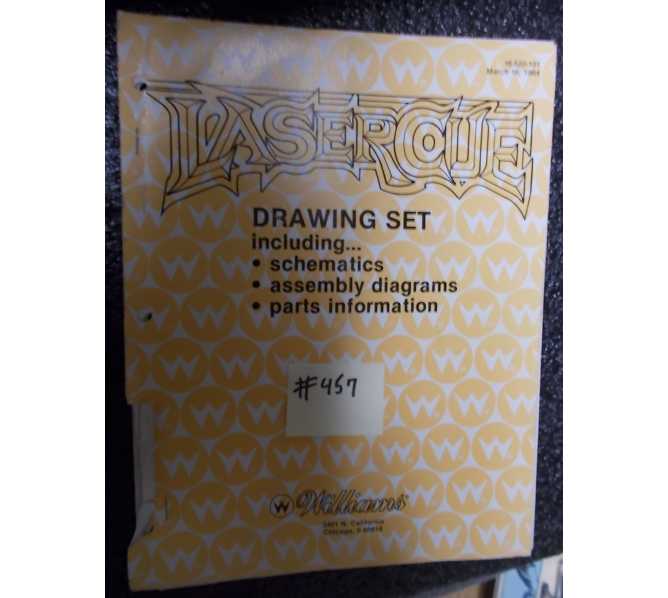 LASER CUE Pinball Machine Game Drawing Set #457 for sale - WILLIAMS  