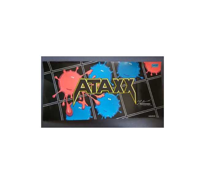 LELAND ATAXX Arcade Machine Game FLEXIBLE Overhead Marquee Header #5453 for sale