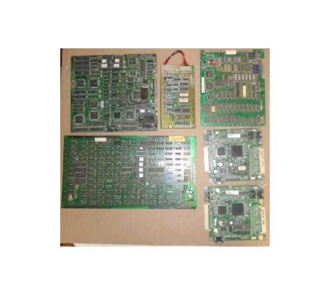LOT of 6 UNKNOWN Arcade Machine Game PCB Printed Circuit Boards #1264 for sale  