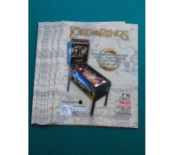 LORD OF THE RINGS Pinball Machine Game Original Sales Promotional Flyer