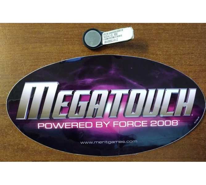 MERIT MEGATOUCH FORCE 2008 Security Key #SA3542-01 & DECAL for sale  