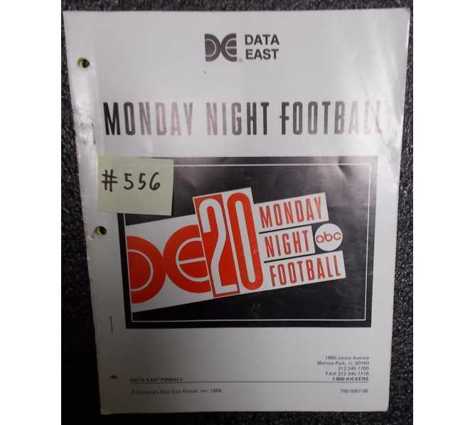 MONDAY NIGHT FOOTBALL Pinball Machine Game Manual #556 for sale - DATA EAST