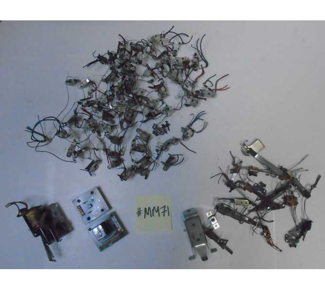 MR. & MRS. PAC-MAN PACMAN Pinball Machine Game BULBS, SWITCHES & MISC. PARTS LOT #MM71 