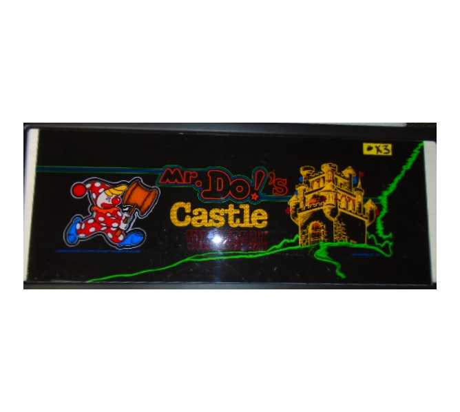 MR. DO'S CASTLE Arcade Machine Game Overhead Marquee PLEXIGLASS Header for sale #X3  