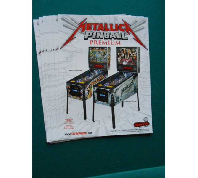 METALLICA Pinball Machine Game Original Sales Promotional Flyer