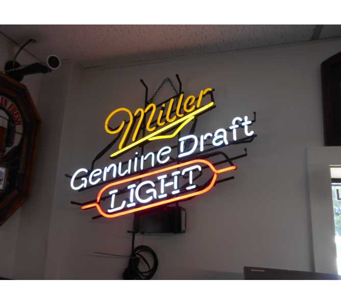 Miller Genuine Draft Light Neon Advertising Promotion Electric Bar Sign For Sale