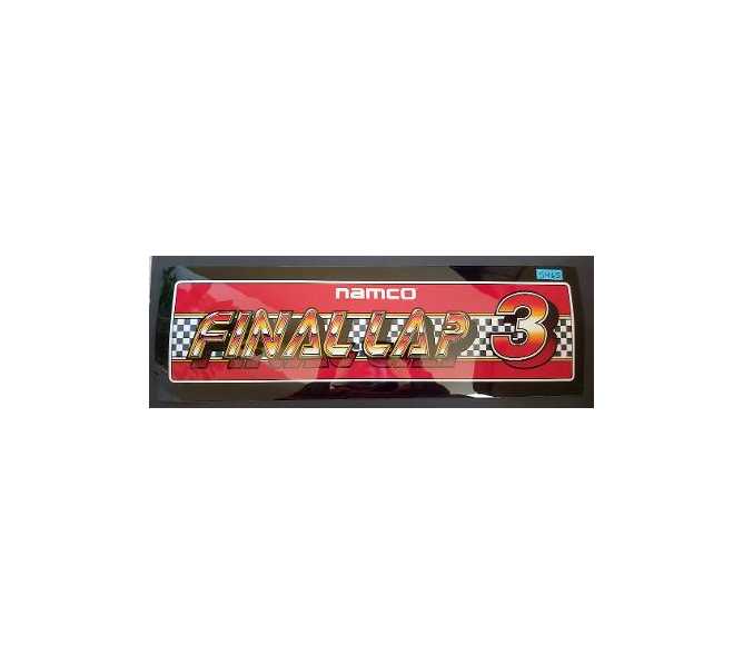 NAMCO FINAL LAP 3 Arcade Machine Game Overhead Marquee Header $5465 for sale