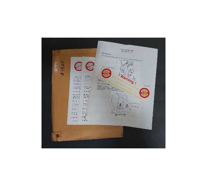 NAMCO STARBLADE Arcade Machine Game Instruction Sheet & Stickers #1327 for sale 