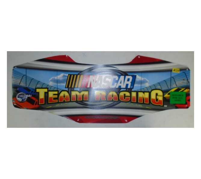 NASCAR TEAM RACING Arcade Machine Game FLEXIBLE Header #329 for sale 