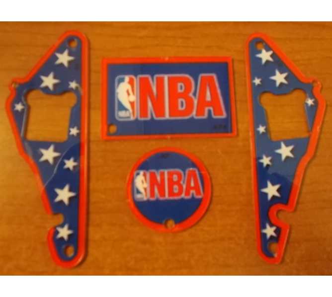 NBA Authentic Pinball Promotional Key Fob Keychain Plastic 4 Piece Set - Stern