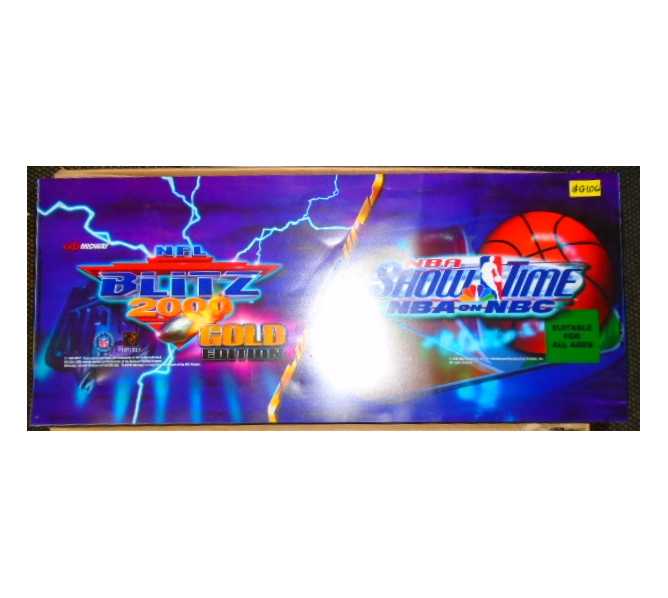 NFL BLITZ 2000 GOLD EDITION Arcade Game Machine Vinyl HEADER #G106 for sale by MIDWAY 