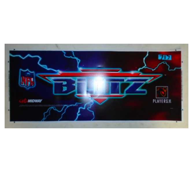 NFL BLITZ Arcade Machine Game FLEXIBLE Overhead Marquee Header #717 for sale  