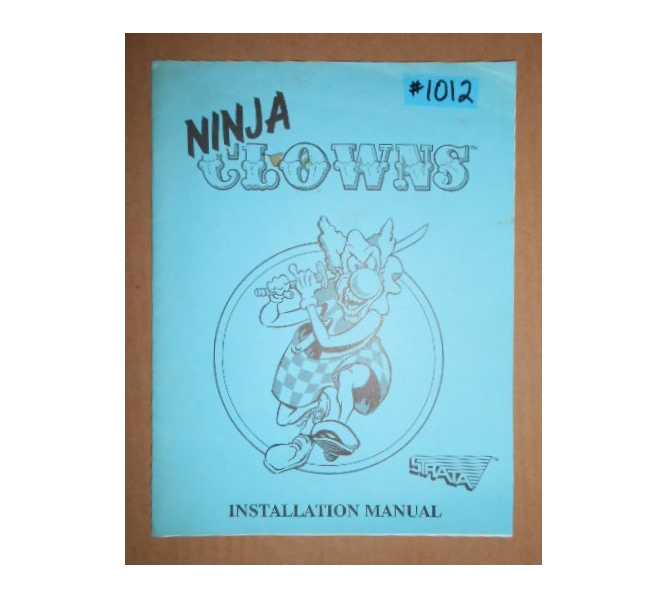 NINJA CLOWNS Arcade Machine Game INSTALLATION MANUAL #1012 for sale  