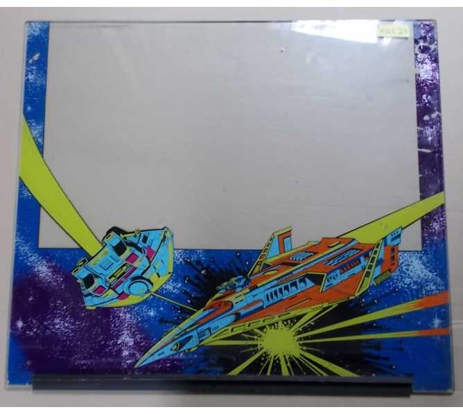 OMEGA RACE Arcade Machine Game GLASS Marquee Graphic Artwork for sale by MIDWAY #UK23 