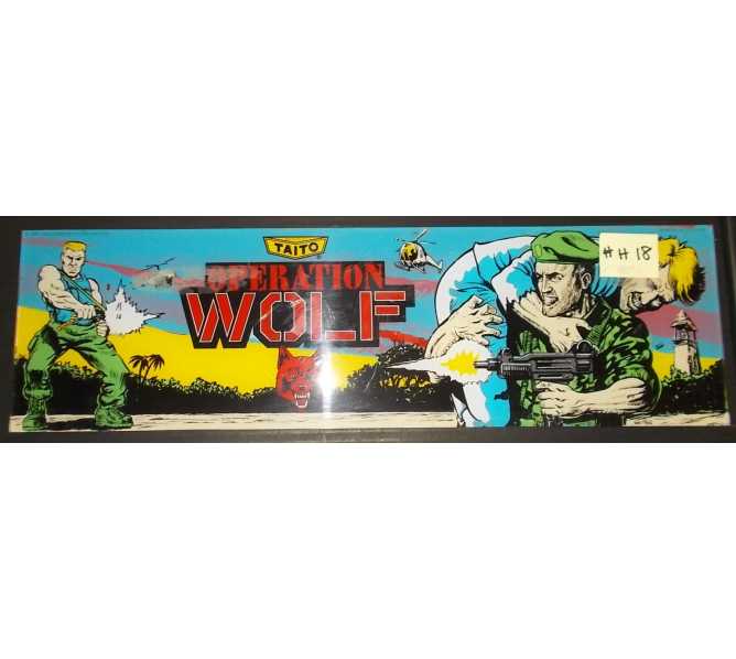 OPERATION WOLF Arcade Machine Game Overhead Header for sale by TAITO  