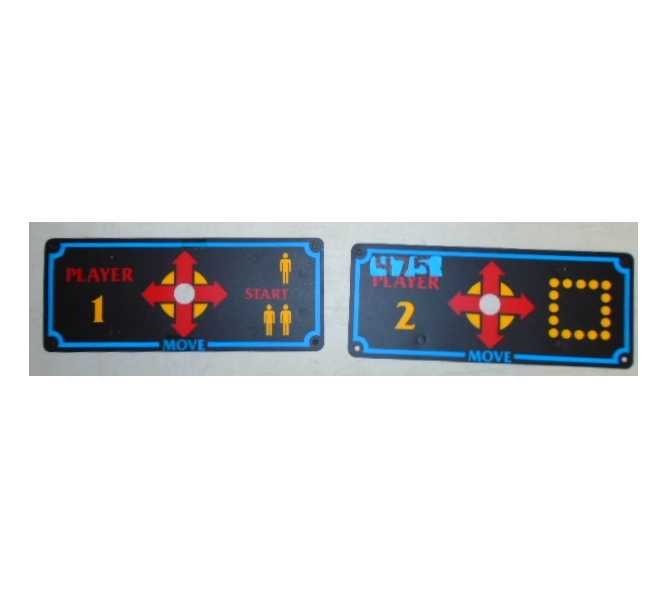 PAC-MAN PACMAN Arcade Machine Game COCKTAIL TABLE LEXAN CONTROL PANEL OVERLAYS #P1 / P2 for sale  