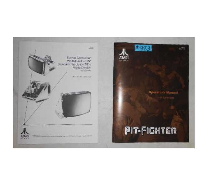 PIT-FIGHTER Arcade Machine Game OPERATOR'S MANUAL with SCHEMATICS #783 for sale 