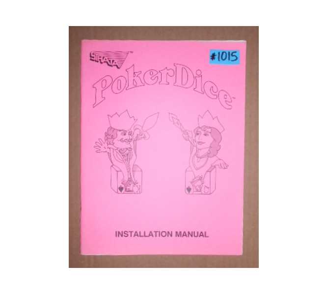 POKER DICE Arcade Machine Game INSTALLATION MANUAL #1015 for sale  