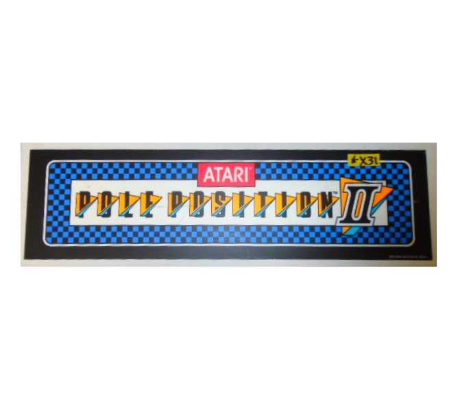 POLE POSITION II Arcade Machine Game Overhead Header GLASS for sale #X31  