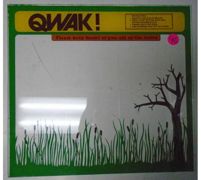 QWAK! Arcade Machine Game Plexiglass Marquee Bezel Artwork Graphic #90 by ATARI for sale