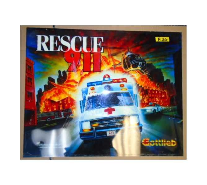 RESCUE 911 Pinball Machine Game Translite Backbox Artwork for sale - #28833-740  
