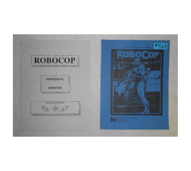 ROBOCOP Arcade Machine Game INSTALLATION and SERVICE MANUAL & OPERATOR'S MANUAL #861 for sale  