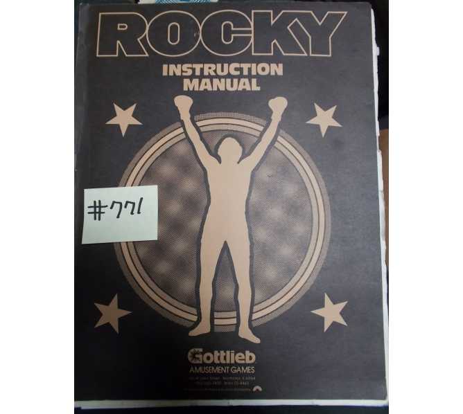 ROCKY Pinball Machine Game Manual #771 for sale - GOTTLIEB  