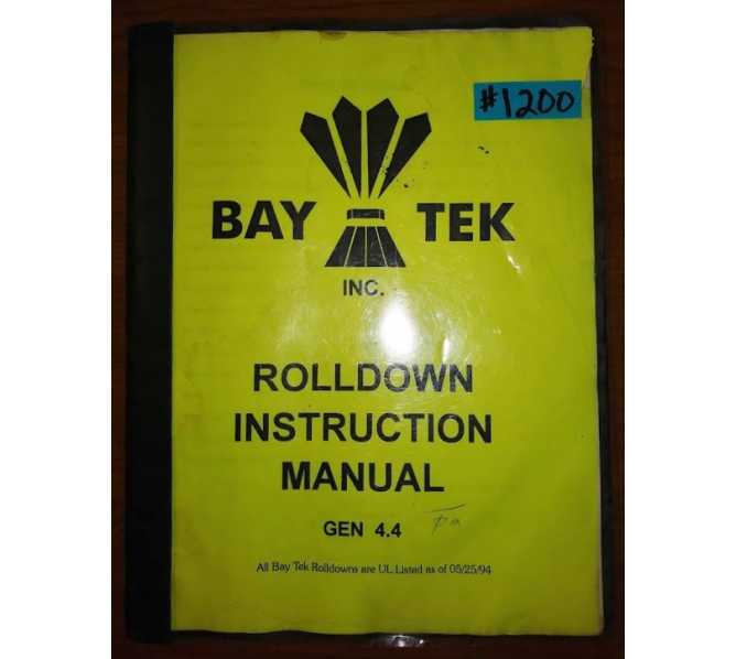 ROLLDOWN Arcade Machine Game INSTRUCTION MANUAL #1200 for sale  