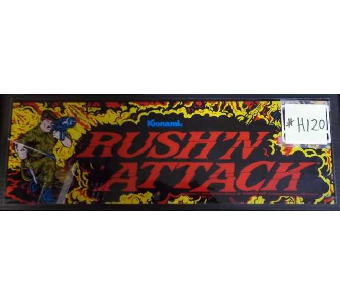 RUSH'N ATTACK Arcade Machine Game Overhead Header Marquee #H120 for sale by KONAMI  