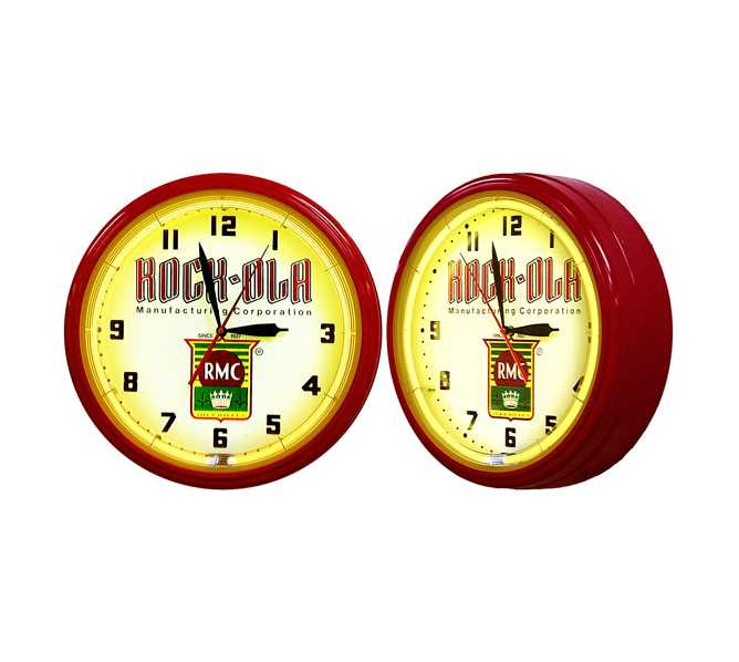 Rock-Ola Neon Clock - Nostalgic - for sale - Sweeping second hand 
