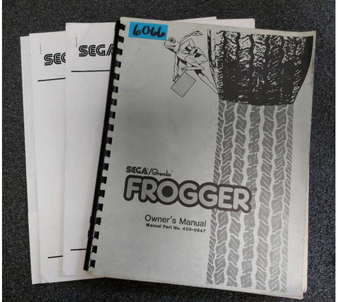 SEGA FROGGER Arcade Machine OWNER'S Manual #6066 for sale  