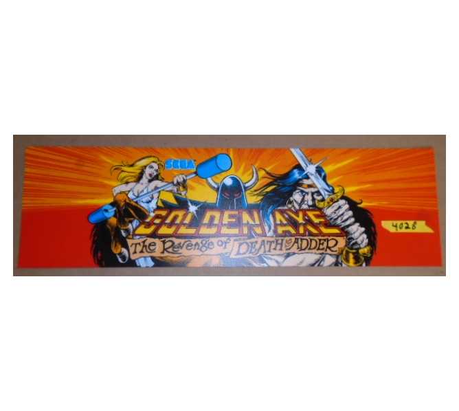 SEGA GOLDEN AXE: THE REVENGE OF DEATH ADDER Arcade Machine Game Overhead FLEXIBLE Header #4028 for sale 
