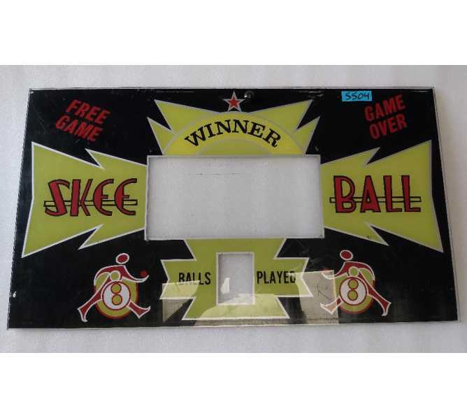 SKEE-BALL Arcade Machine Game Plexiglass Backglass Backbox Artwork #5504 for sale