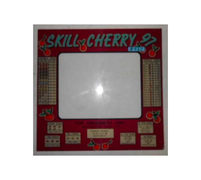 SKILL CHERRY 97 Arcade Machine Game Monitor Bezel Artwork Graphic PLEXIGLASS #430 for sale 