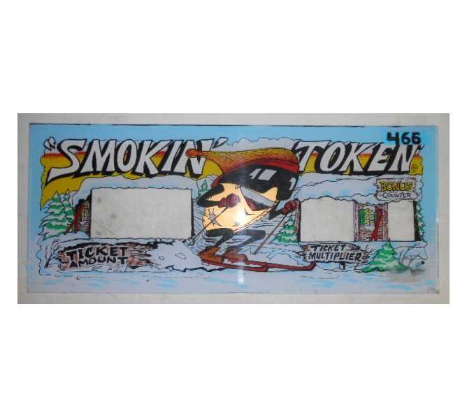 SMOKIN TOKEN Arcade Machine Game Overhead Marquee PLEXIGLASS Header for sale #466  