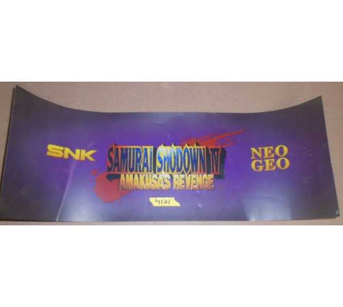 SNK SAMURAI SHODOWN IV: AMAKUSA'S REVENGE Arcade Machine Game FLEXIBLE Overhead Header #4121 for sale 